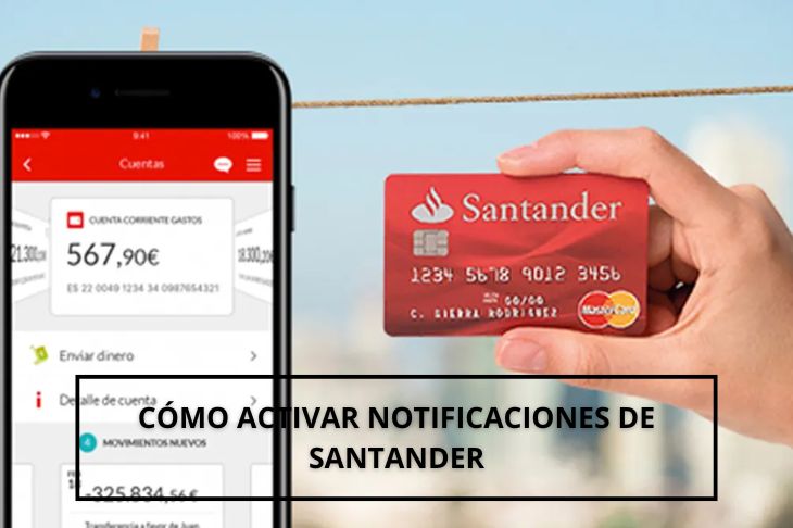 como activar notificaciones de Santander